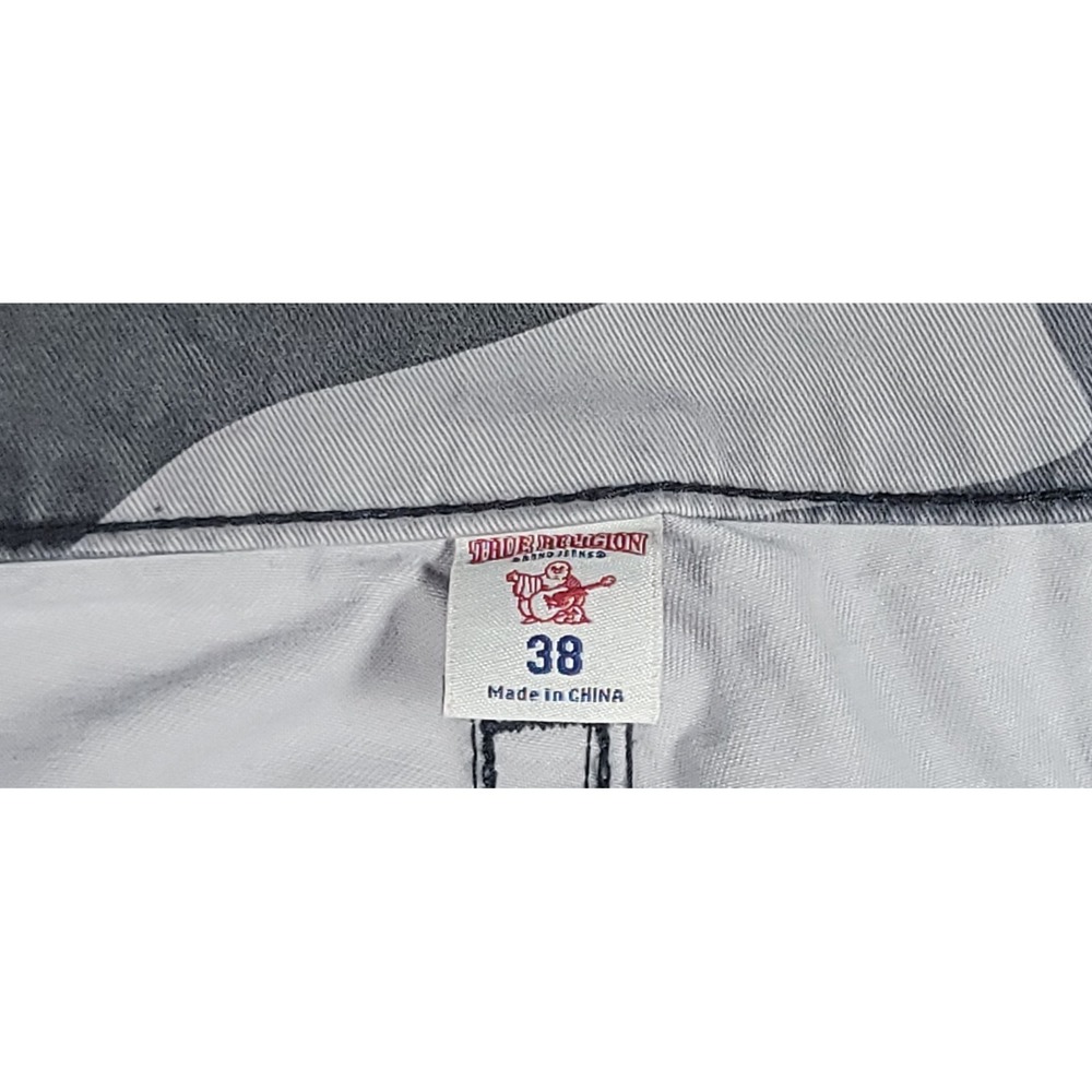 True Religion Mens Gray Camo Double Knee Straight Fit Stitching Pants Sz 40x33.5 - Picture 7 of 11